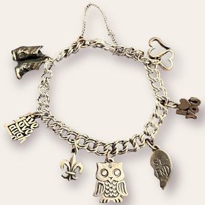 James avery double curb charm bracelet deals
